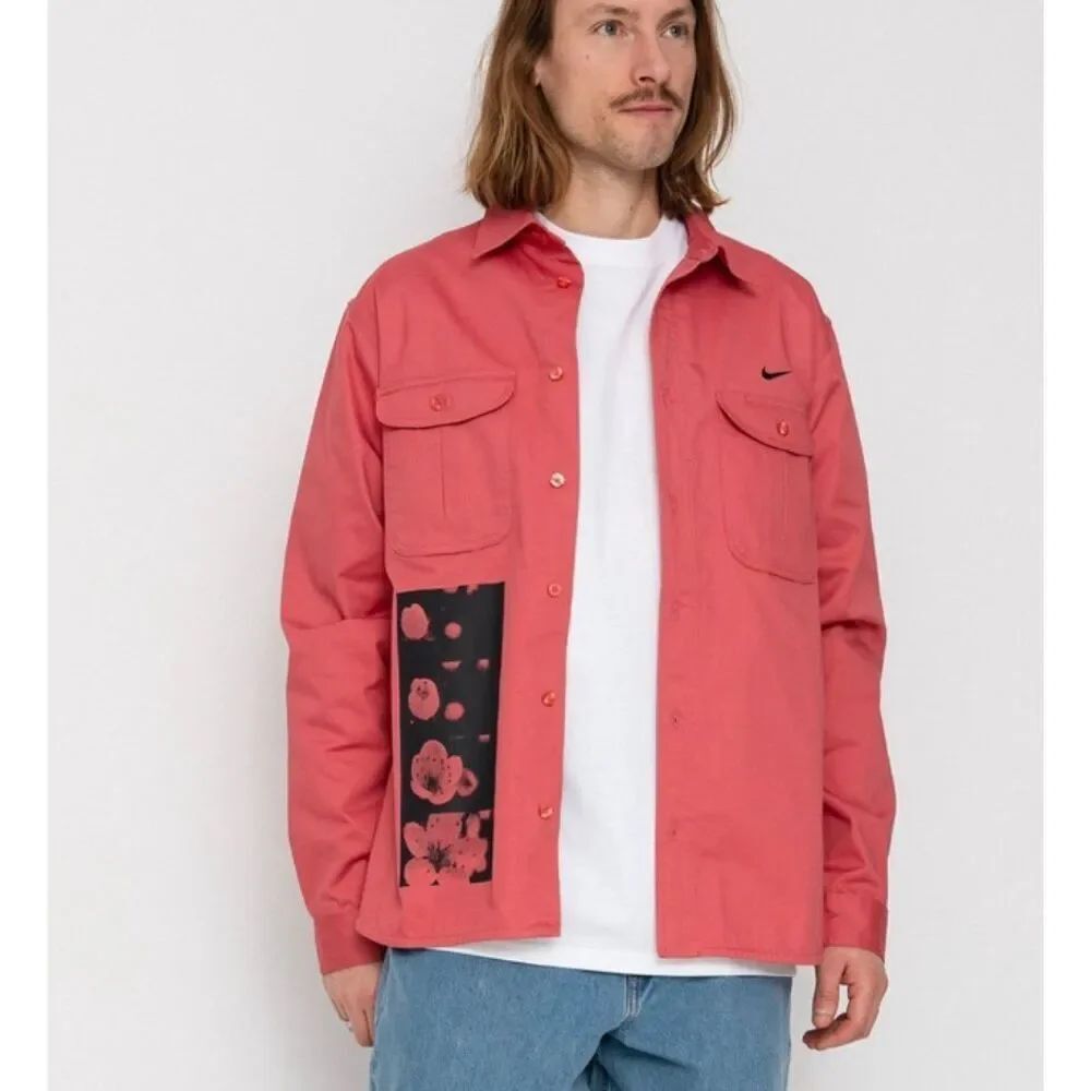 Nike SB Tanglin BLSSM GX Shirt Red Adobe Nwt Medium Unisex